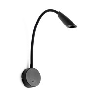 Бра - Faro 41032 BOKEN Black wall lamp reader, 3 Вт, 150 лм, 3000K