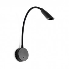 Бра - Faro 41032 BOKEN Black wall lamp reader, 3 Вт, 150 лм, 3000K