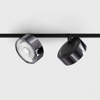 Светильник LTX IN_LINE SOL, D95mm, H33mm, LED 10.8W, 3000К, черный/diamond black (06.9533.14.930.BK + SOL RING DIAMOND BLACK)