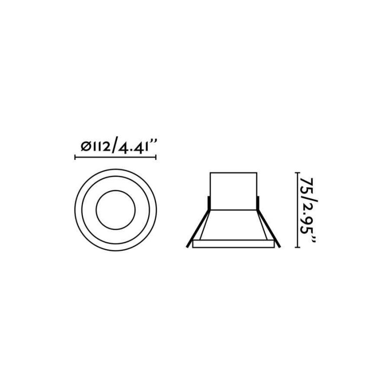 Точечный светильник Faro 42928 SON 112 White recessed lamp 8W warm light, 8 Вт, 580 лм, 2700K