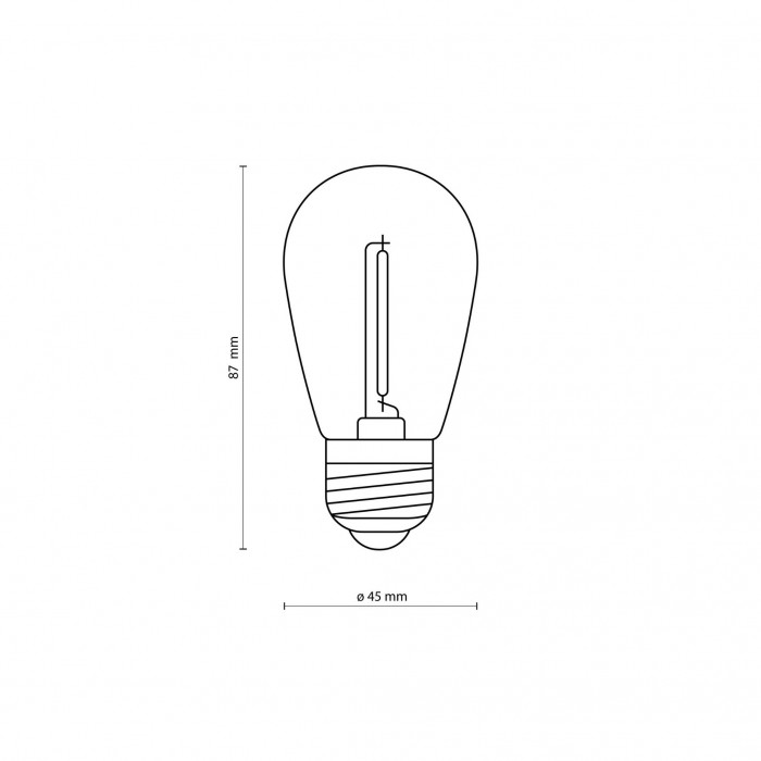 Лампа світлодіодна TK Lighting 18078 , 1W 3000K E27