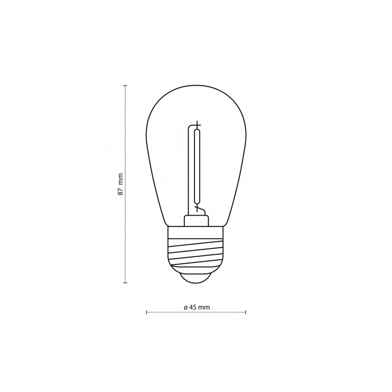 Лампа світлодіодна TK Lighting 18078 , 1W 3000K E27