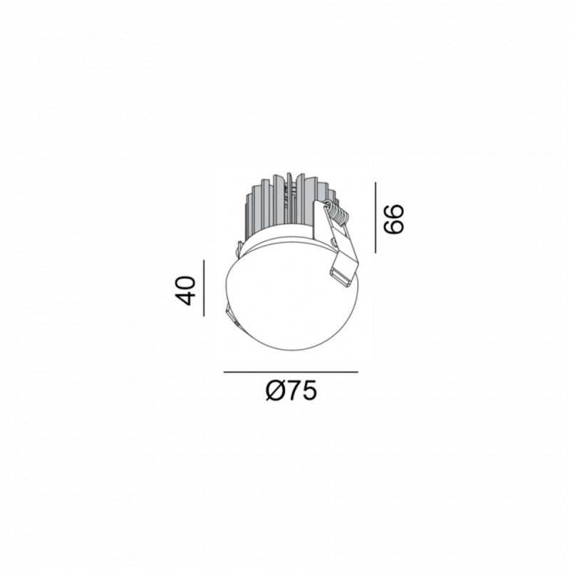 Точечный светильник LTX 01.7754.13.930.GL Drop In, 13 Вт, 1041 лм, 3000K