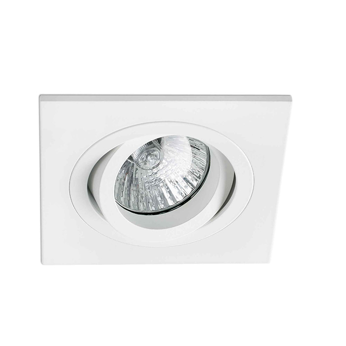 Точечный светильник Faro 43396 Radon SQ White recessed lamp