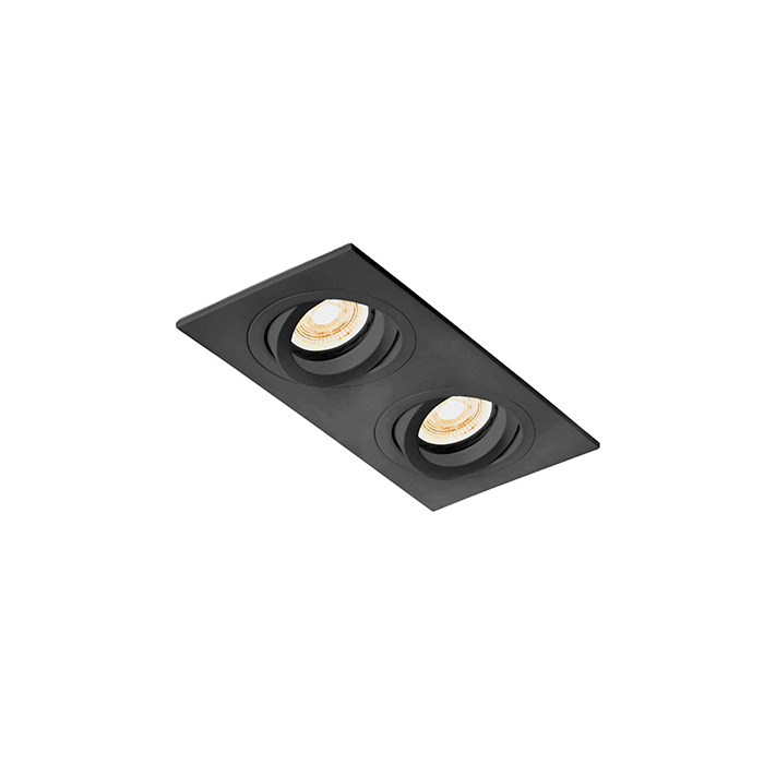 Точечный светильник Faro 43407 Radon R Black recessed orientable lamp