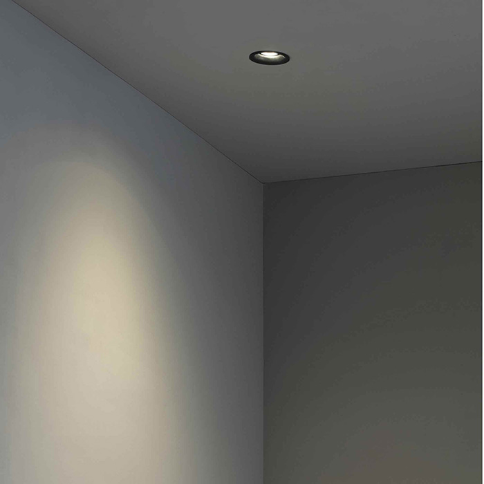 Точечный светильник Faro 43409 Neon R Black recessed lamp Точечный светильник Faro 43409 Neon R Black recessed lamp