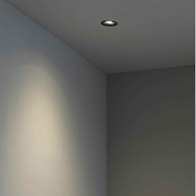 Точечный светильник Faro 43409 Neon R Black recessed lamp