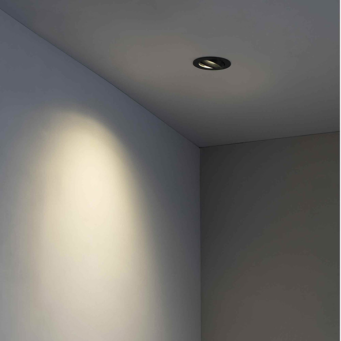 Точечный светильник Faro 43411 Argon R Black recessed lamp