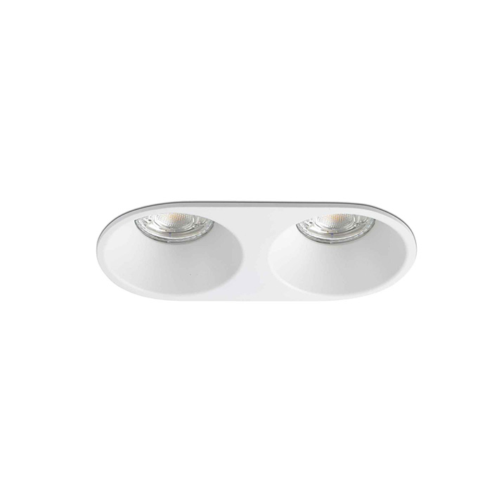 Точечный светильник Faro 43420 Gas White Recessed Lamp 2l Gu10/mr16