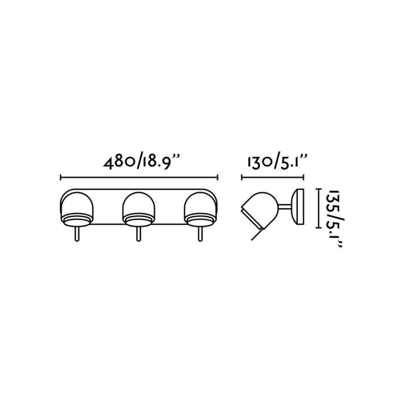 Спот - Faro 43502 STONE 3L Stone grey wall lamp