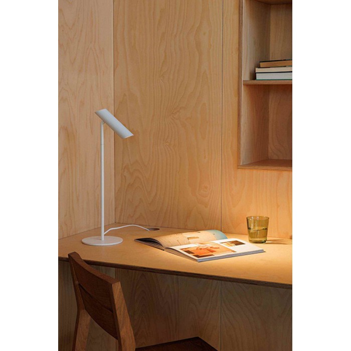 Настольная лампа Faro 43796 Leo Table Table White LED 7W 2700K, 3.5 Вт, 300 лм, 2700K