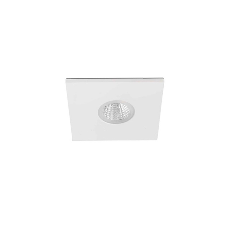 Точечный светильник Faro 44002 Tast Emp. Square White/white LED 5W 2700K, 5 Вт, 350 лм, 2700K