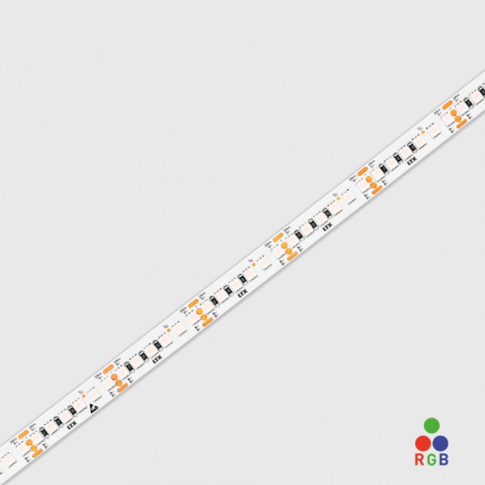 Світлодіодна гнучка RGB стрічка. L5000mm, w10mm, h1.5mm, 17.3W/m, 24V, ціна за м.п. (11.24.168.16.20.050.RGB)