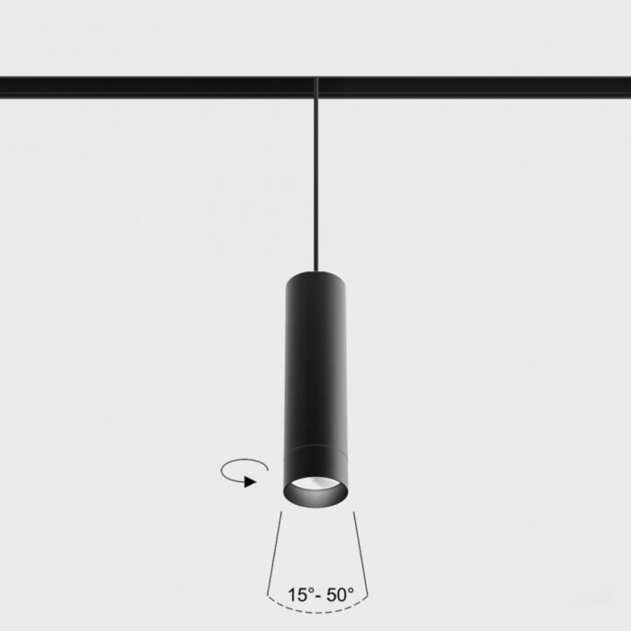 Магнитный трековый светильник LTX 06.0529.13.930.BK.2G In_Line Tub M P 200 Zoom, 13 Вт, 1040 лм, 3000K