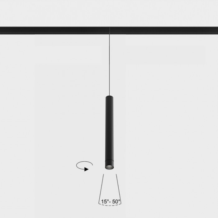 Магнитный трековый светильник LTX 06.0339.6.930.BK In_Line Tub S P 300 Zoom, 5.4 Вт, 307 лм, 3000K