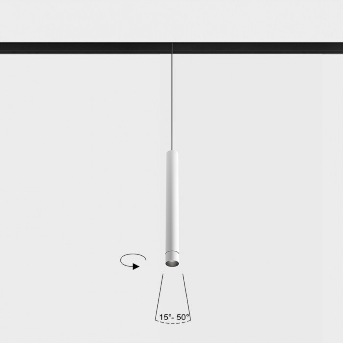 Магнитный трековый светильник LTX 06.0339.6.930.WH In_Line Tub S P 300 Zoom, 5.4 Вт, 307 лм, 3000K