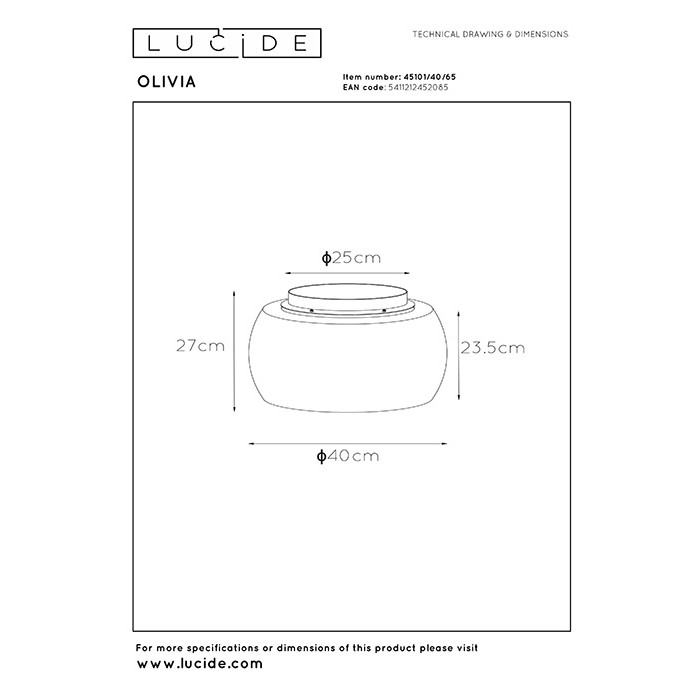 Люстра Lucide 45101/40/65 Olivia