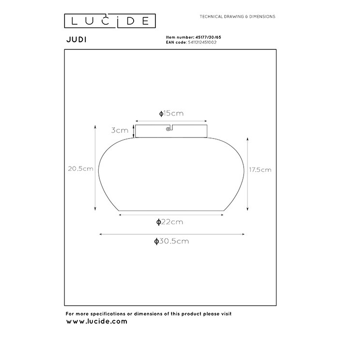 Люстра Lucide 45177/30/65 Judi