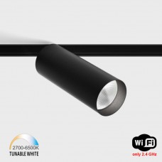 Светильник прожекторный LTX IN_LINE TUB MA 140 TW, D52mm, H140mm, LED 18W, TW DIM: 2700K(1140Lm)-6500K(1386Lm), 48V DС, IP20, черный (06.0514.1).