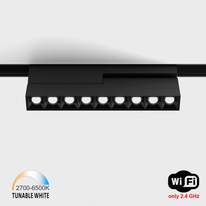 Магнитный трековый светильник LTX 06.2052.10.TW.BK In_Line Comfort B 205 Tw, 10 Вт, 632 лм, 2700K-6500K