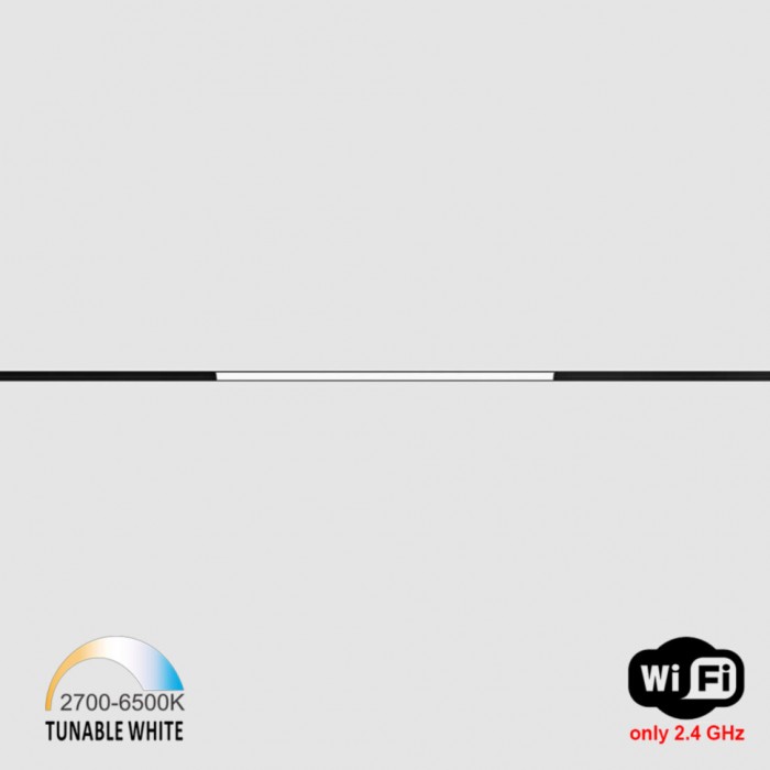 Світильник лінійний LTX IN_LINE LINEA 407 TW, L407mm, W24,5mm, H48mm, LED 11W, TW DIM: 2700K(733Lm)-6500K(834Lm), 48V DС, IP20, чорний (06.4070.11.TW.BK)