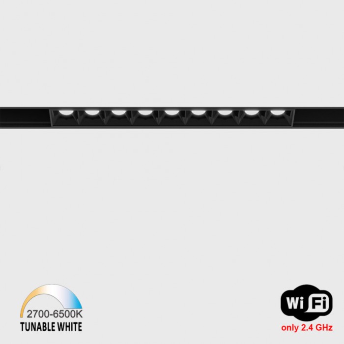 Магнитный трековый светильник LTX 06.2051.10.TW.BK In_Line Comfort 205 Tw, 10 Вт, 632 лм, 2700K-6500K