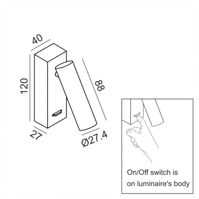 Бра LTX 10.0388.2.930.BR To Read, 2.1 Вт, 126 лм, 3000K
