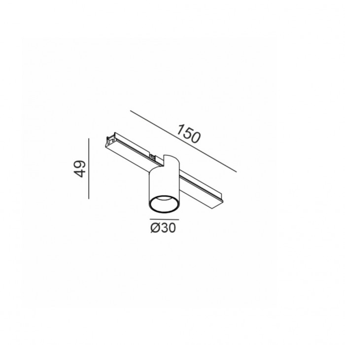 Магнитный трековый светильник LTX 07.0349.4.930.WH Mini_Line Tub Out, 3.5 Вт, 265 лм, 3000K