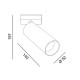 Світильник прожекторний LTX IN_LINE TUB M A 140, D52mm, H140mm, LED 19W, 3000К, бронза/чорний (06.0514.19.930.BZ/BK)