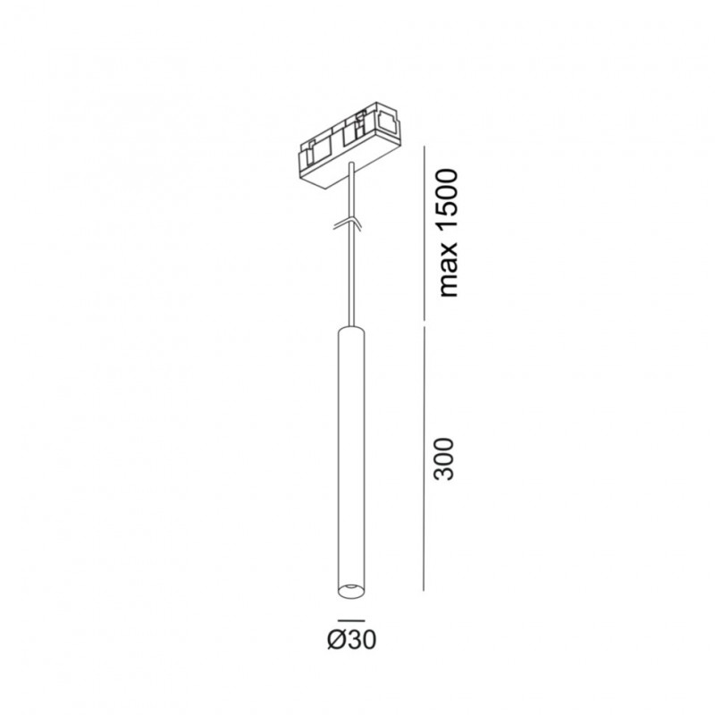 Магнітний трековий світильник LTX 06.0331.8.930.BZ.2G In_Line Tub S P 300, 8 Вт, 389 лм, 3000K