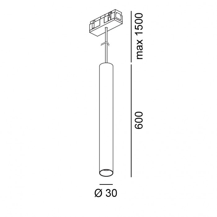 Магнитный трековый светильник LTX 06.0360.8.930.BR.2G In_Line Tub S P 600, 8 Вт, 657 лм, 3000K