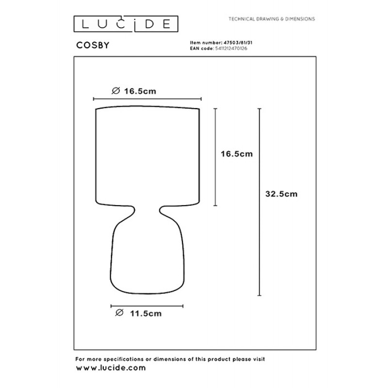 Настольная лампа Lucide 47503/81/31 Cosby