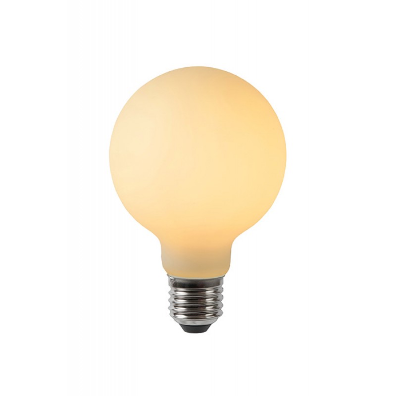 Лампа светодиодная Lucide 49048/05/61 Filament bulb, G80 5W 2700K E27 Dimmable, 360°