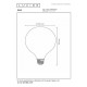 Лампа светодиодная Lucide 49048/05/61 Filament bulb, G80 5W 2700K E27 Dimmable, 360°