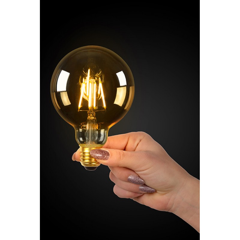 Лампа світлодіодна Lucide 49069/05/62 Led bulb, G95 5W 2700K E27 Dimmable, 360°