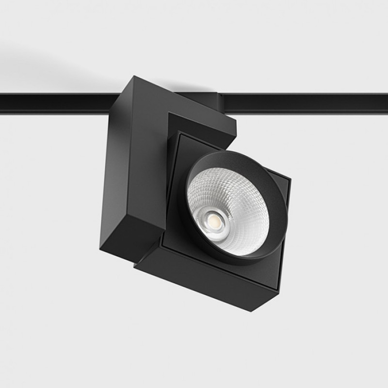 Светильник прожекторного типа на шинопровод LTX PRO 3F, L161mm, W50mm, H186mm, LED 33W, 4000К, черный (04.7731.33.840.BK.90)