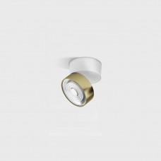 Потолочный светильник LTX SOL SURF MINI, D75mm, H70mm, LED 7W 3000K, белый/латунь (02.7526.7.930.WH/BR)