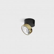 Потолочный светильник LTX SOL SURF MINI, D75mm, H70mm, LED 7W 4000K, черный/латунь (02.7526.7.940.BK/BR)