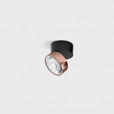 Потолочный светильник LTX SOL SURF MINI, D75mm, H70mm, LED 7W 4000K, черный/медь (02.7526.7.940.BK/CP)