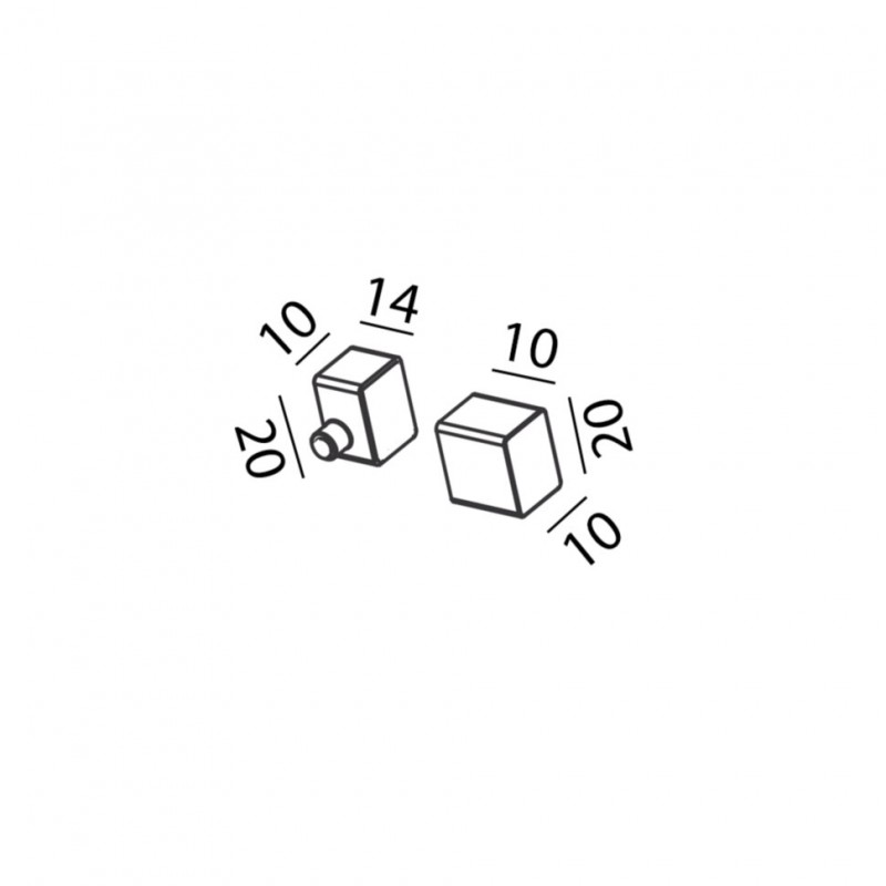 Комплект заглушок для неонової стрічки FLEXY 48, 2 шт, білий (11.SECAP.WH)