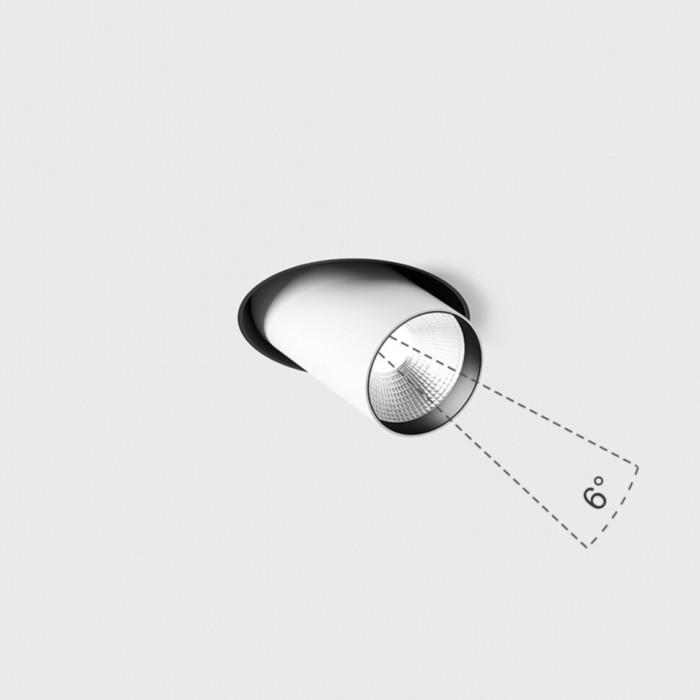 Точковий світильник LTX 01.0595.9.930.WH Tub M Out Nb Trimless, 9 Вт, 750 лм, 3000K