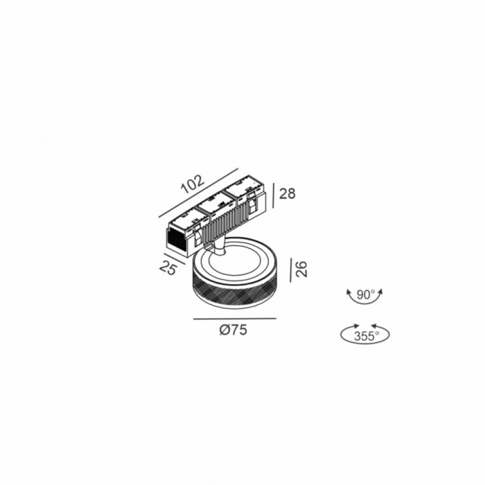 Декоративне кільце SOL M RING GRAIN, D75mm, H26mm, латунь (SOL M RING GRAIN BRASS)