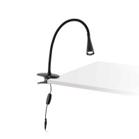 Настольная лампа Faro 52061 LENA Black clip lamp, 3 Вт, 300 лм, 4000K