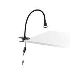 Настольная лампа Faro 52061 LENA Black clip lamp, 3 Вт, 300 лм, 4000K