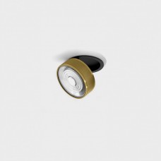 Потолочный светильник встраиваемый LTX SOL IN MINI, D75mm, H26mm, LED 7W, 3000K, черный/латунь (01.7526.7.930.BK/BRG)