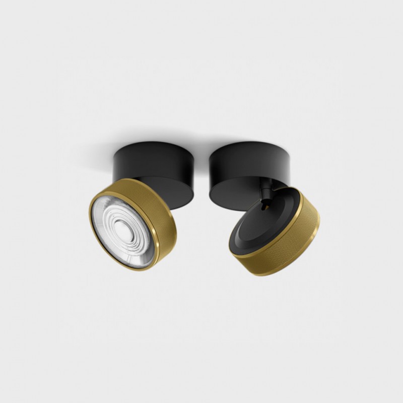 Точечный светильник LTX 02.7526.7.930.BK + SOL M RING GRAIN BRASS Sol Surf Mini