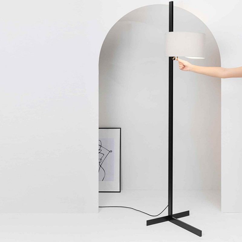 Торшер - Faro 57211-03 STAND UP Black and grey floor lamp