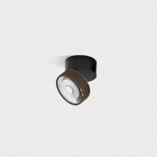 Потолочный светильник накладной LTX SOL SURF MINI, D75mm, H70mm, LED 7W, 4000K, черный/медь (02.7526.7.940.BK/CPG)