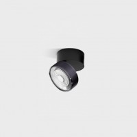 Світильник стельовий накладний LTX SOL SURF MINI, D75mm, H70mm, LED 7W, 4000K, чорний/diamond black (02.7526.7.940.BK/DBG)
