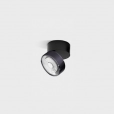 Потолочный светильник накладной LTX SOL SURF MINI, D75mm, H70mm, LED 7W, 4000K, черный/diamond black (02.7526.7.940.BK/DBG)